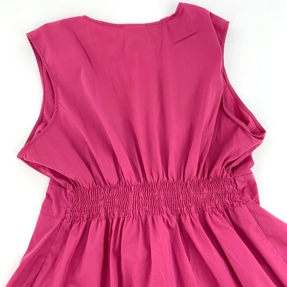 Motherhood Maternity Pink Babydoll Sleeveless Top V-Neck Tie Elastic Waist Large - Picture 6 of 8